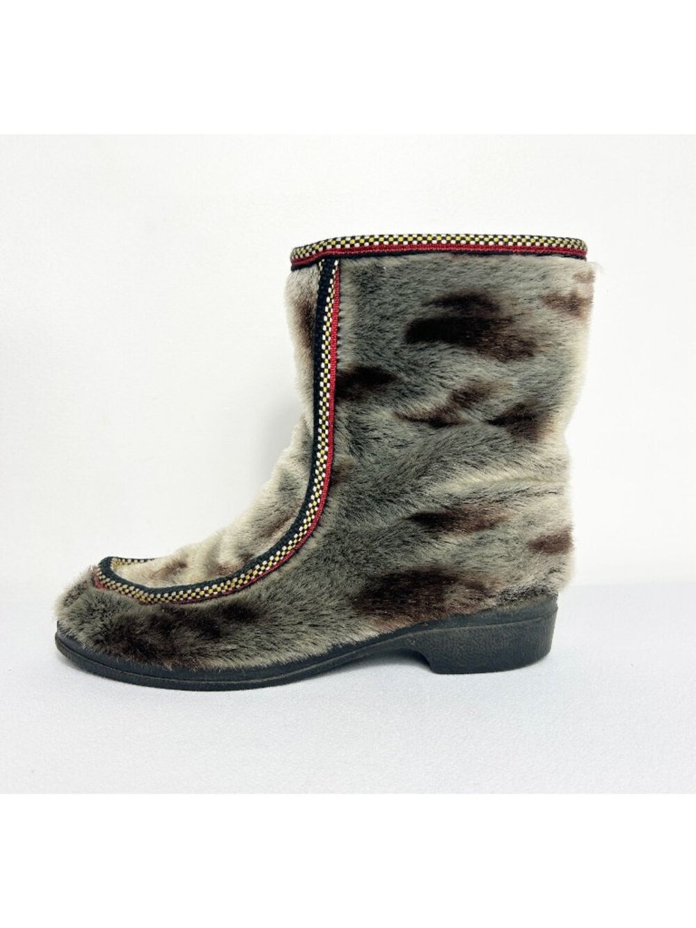 Vintage 70s Women's Dunham’s Eskipades Faux Fur Mukluk Après Ski Boots - Sz 8